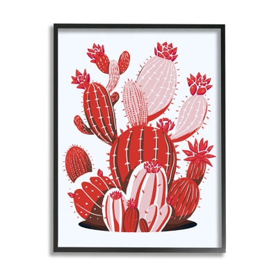 " Red Modern Cactus Plants " by Ziwei Li