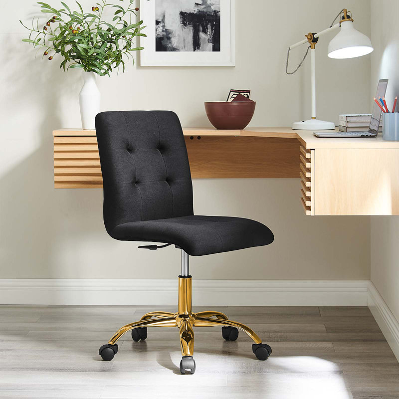 Chaise de bureau Prim Velvet Performance, Noir