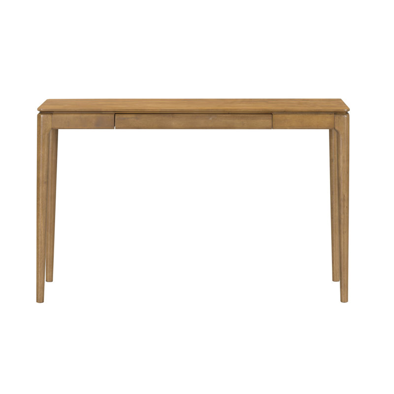 Console NTC Mingle de 47 pouces, table d'entrée moderne en bois massif avec tiroir caché, imperméable et résistante à la chaleur, table étroite pour le couloir, le salon et le vestibule, aspect teck