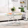 Jefre 31.5" Tempered Glass Coffee Table with Plated Metal Frame