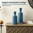 Modern Brilliant Blue Chevron Ceramic Table Vases