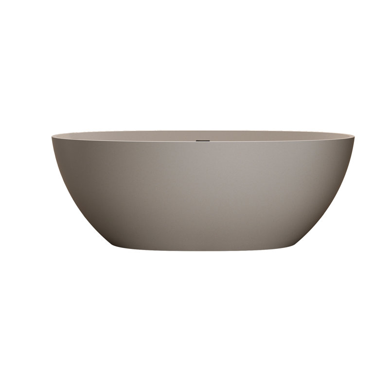 Baignoire autoportante 71 po, surface solide beige, excellente isolation, surface polie à la main, trempage non perméable, usure,