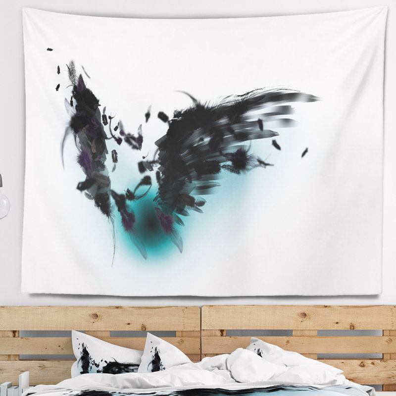 Tapisserie à ailes en polyester avec accessoires suspendus inclus, H 50 po x l 60 po