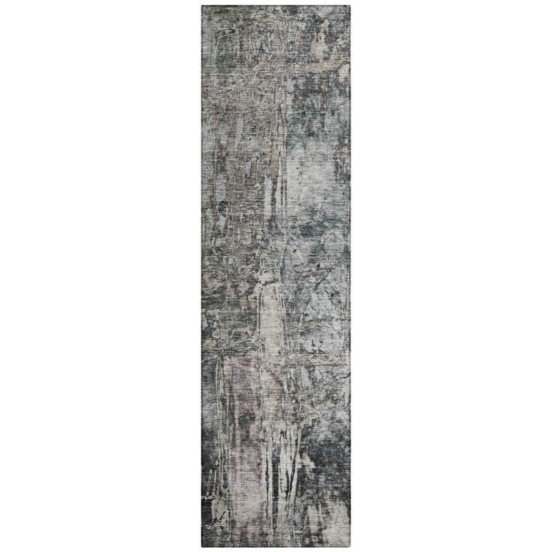 Machine Washable Indoor/Outdoor Derrick ACN2236 Abstract Rug, Runner 2'3" x 7'6"
