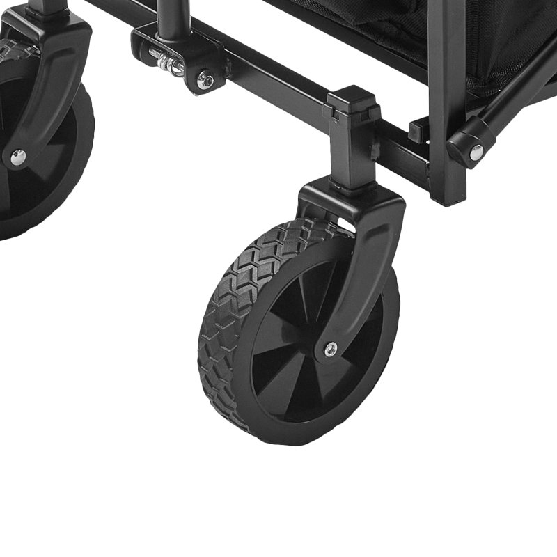 Chariot de plage pliable pliable avec roues tout-terrain, robuste, capacité de 220 lb, pour le camping, le magasinage, le jardin | Idée de cadeau