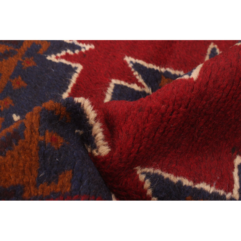 Tapis rouge foncé Lynnisha 3 pi 5 po x 6 pi 3 po