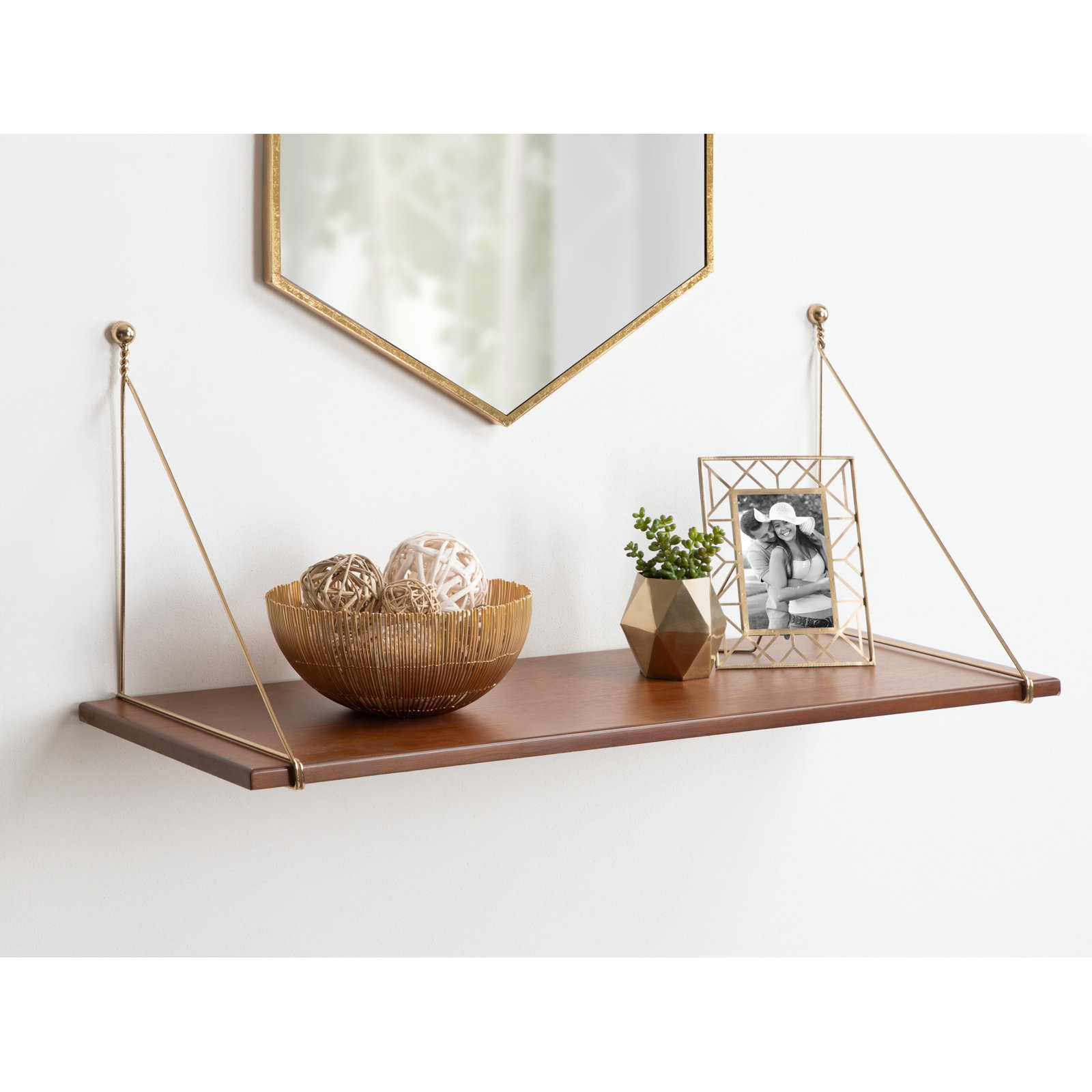 Ivory 38" Bracket Shelf