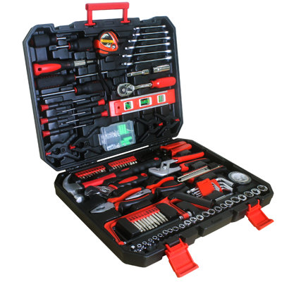 238Pcs Toolset In Black Hand Tool Box - Ideal For Science Projects, Featuring Measuring Tape, Practical Hammer, Handy Art , Functional Pliers, Versatile Screwdrivers Home And Professional Use,