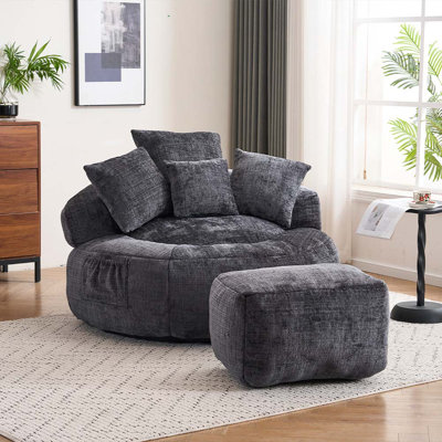 Fauteuil à billes avec repose-pieds