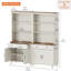 Ensemble de 2 garde-manger avec portes et tiroirs Scarlett, armoire de rangement Farmhouse avec tablettes réglables pour la cuisine, le salon et la chambre