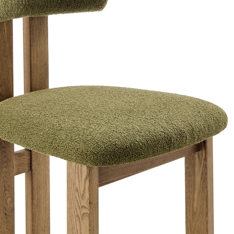 Indalecia Fabric Dining Side Chair, (Set Of 2), Green, Brown