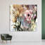 "Pastel Fleur I&II", ensemble d'art mural en verre trempé flottant inversé sans cadre