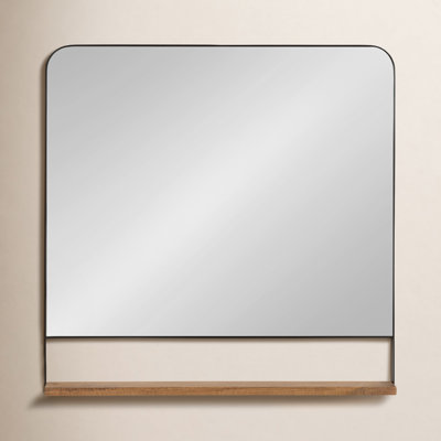 Branchville Metal Wall Mirror with Shelf