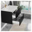 Armoire de salle de bain murale 24 po avec lavabo en céramique - noir mat