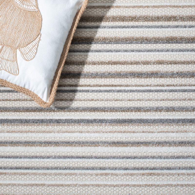 Tapis d'intérieur / extérieur à rayures Mcknight Performance, Rectangle 10 pi x 14 pi