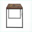 Bureau d'écriture de style industriel avec plateau en bois de chêne vieilli l 47 po et structure en métal noir | Métal, chêne
