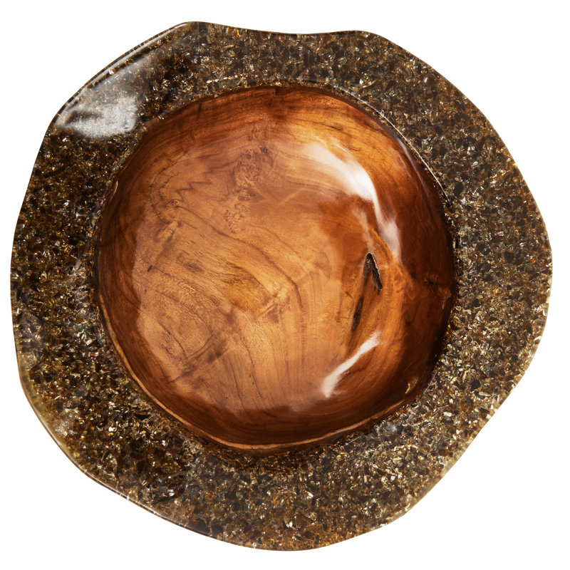 Solid Wood Decorative Bowl