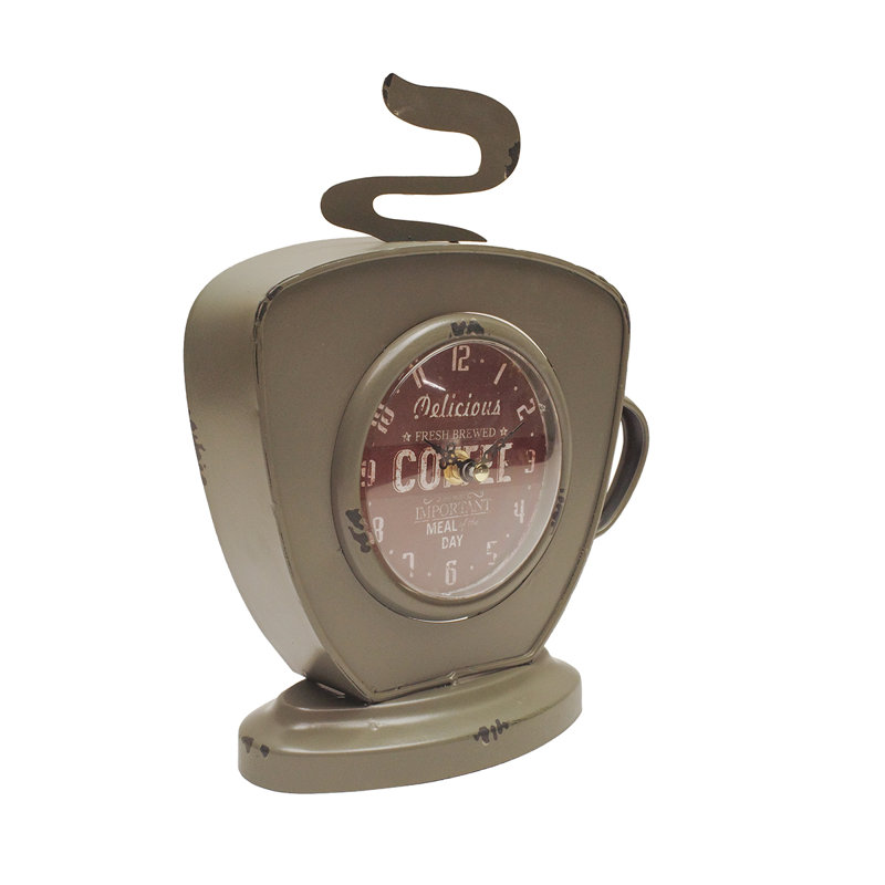 Horloge tasse à café rustique