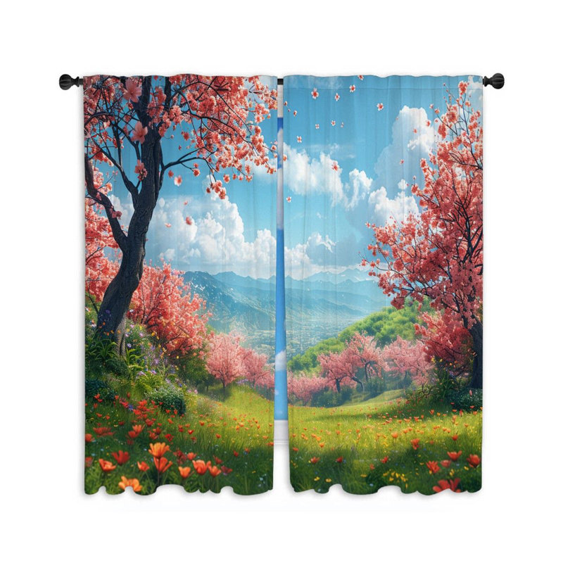 Rideaux de fleurs Blossom Trees, L 40 po x L 84 po