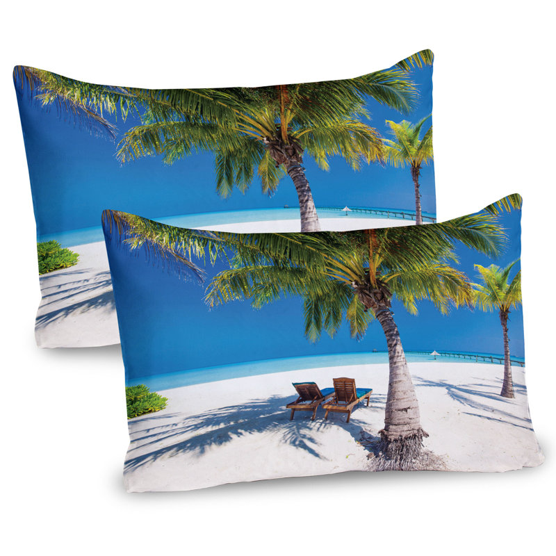 Ensemble de 2 taies décoratives tropicales Ambesonne, H 20 po x l 26 po