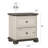 Wooden Nightstand with 2 Drawers, Antique White