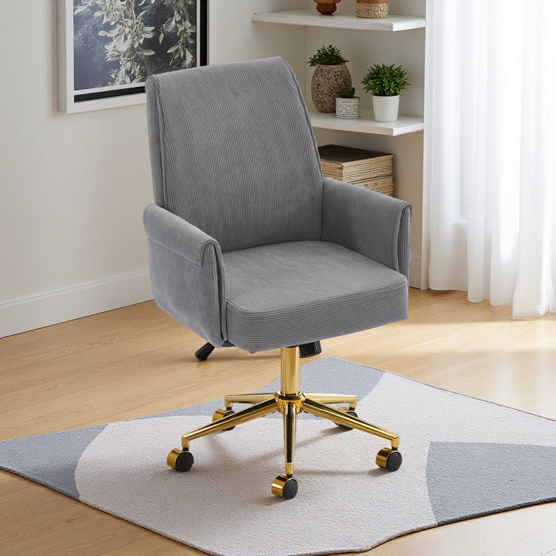 Mid-Back Liftable Office Chair And Ergonomically Designed, Is An Excellent Choice For Working, Studying Or Relaxing, Gray