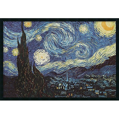 « the starry night, 1889 de juin » par vincent van gogh, impression encadrée