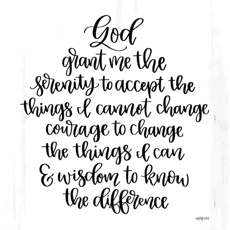 " Serenity Prayer ", 20" H x 20" W