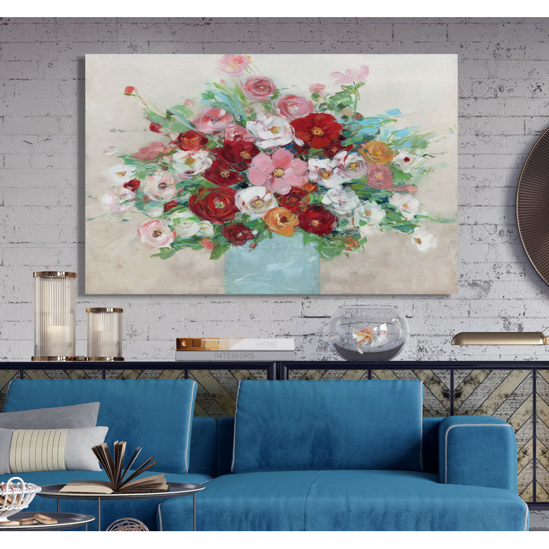 «Confetti Flowers», reproduction, H 24 po x l 36 po x 1,5 po, Toile tendue