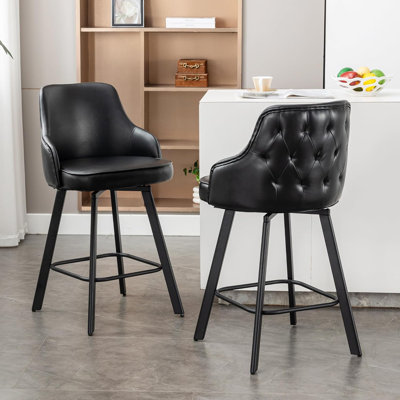 Swivel Counter Stool with High Backs