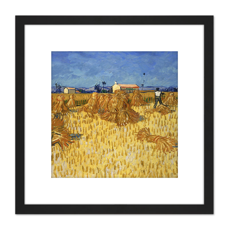Van Gogh Corn Harvest Provence by Vincent Van Gogh - Single Picture Frame Painting