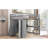 Full Size Loft Bed In Gray With Integrated Wardrobe, Desk, And Storage Size Practical Compartments-344740717