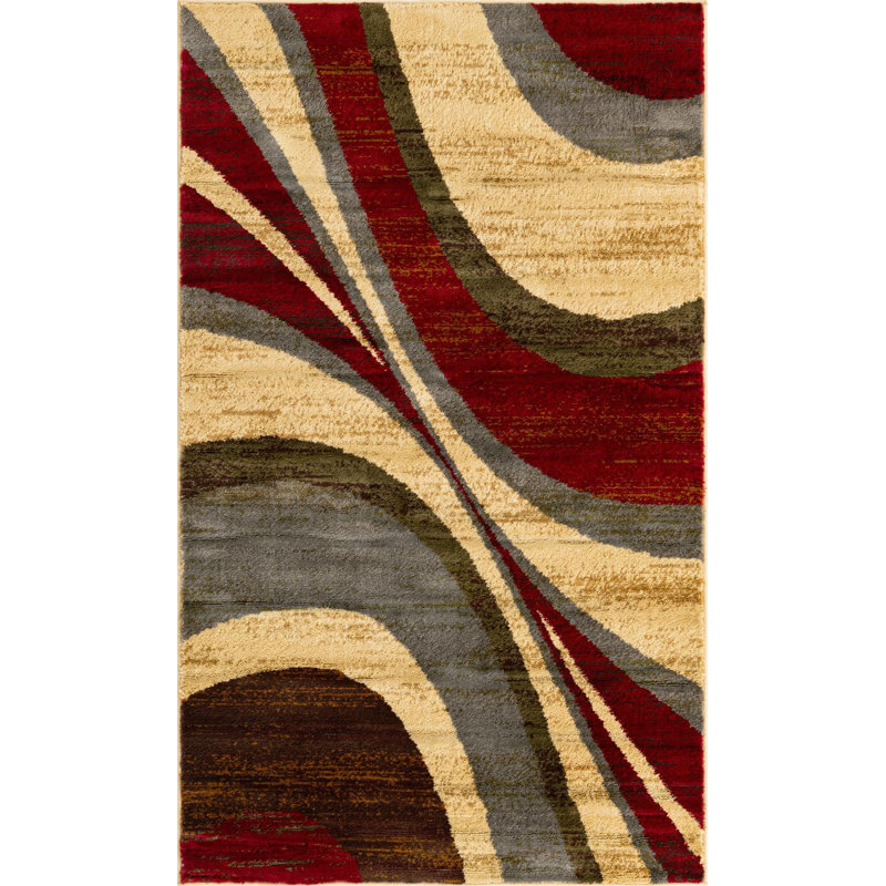Ivetta Performance Abstract Indoor Rug, Rectangle 6'1" x 9'