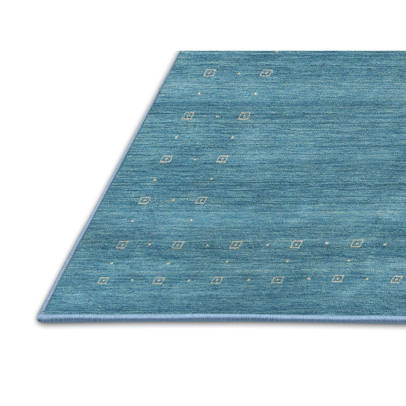 Tapis abstrait bleu, Rectangle 5 pi x 7 pi