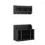 Banc de rangement pour chaussures avec portemanteau mural pour couloir-785772142