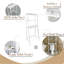 Support de toilette 100% en bois massif avec tablettes Dimarco Spacesaver - Blanc