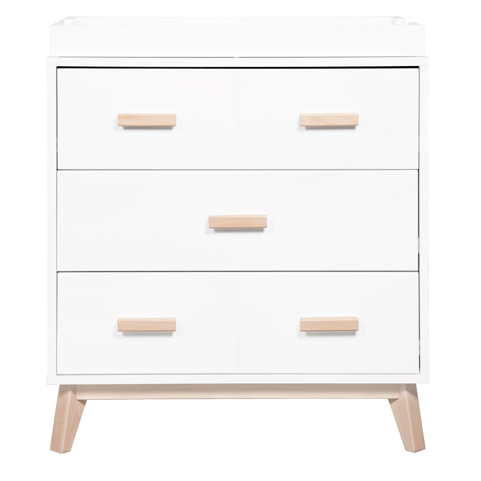 2-Piece Mini Nursery Furniture Set, White/Washed Natural