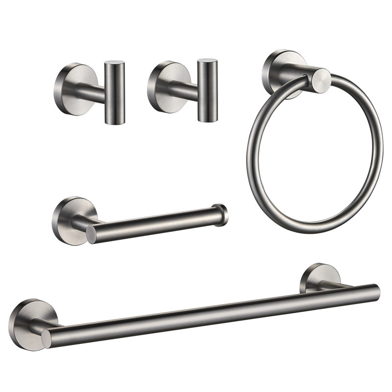 5 - Piece Bathroom Hardware Set, Brushed Nickel