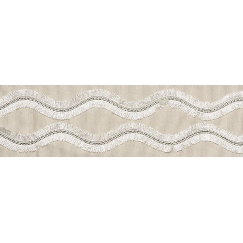Ogee Embroidered Tape, Neutral