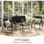 Garden Furniture Set, Metal Frame Patio Conversation Set With Loveseat-124606935