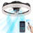 FIMEI 20" 360° Oscillating Flush Mount Modern Ceiling Fan with Dimmable LED Light Kit,RC,Reversible Blades,6 Speeds