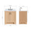 Meuble-lavabo simple en bois massif 30 po Frawley en blanc avec comptoir en quartz blanc pur 1,5 po, évier central rectangulaire-694790719-694790713-763243946