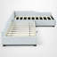 Lits plateforme doubles tapissiers en L avec lit gigogne-114566690