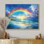 Arc-en-ciel dans les îles tropicales - art mural arc-en-ciel-644557608-644557606
