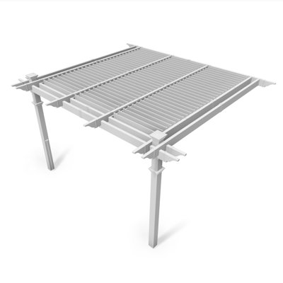 Pergola à persiennes en vinyle 12x12