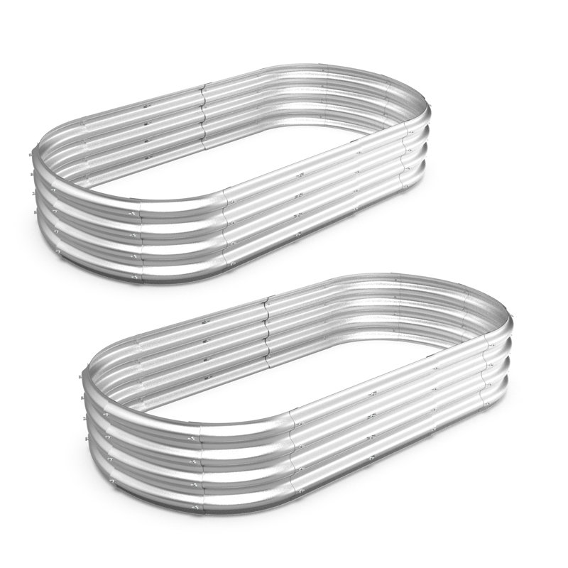 Metal Raise Garden Bed, 12" H x 72" W x 36" D, 2