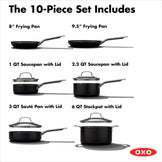 OXO Agility Black Aluminum 10-Piece Nonstick Cookware Set