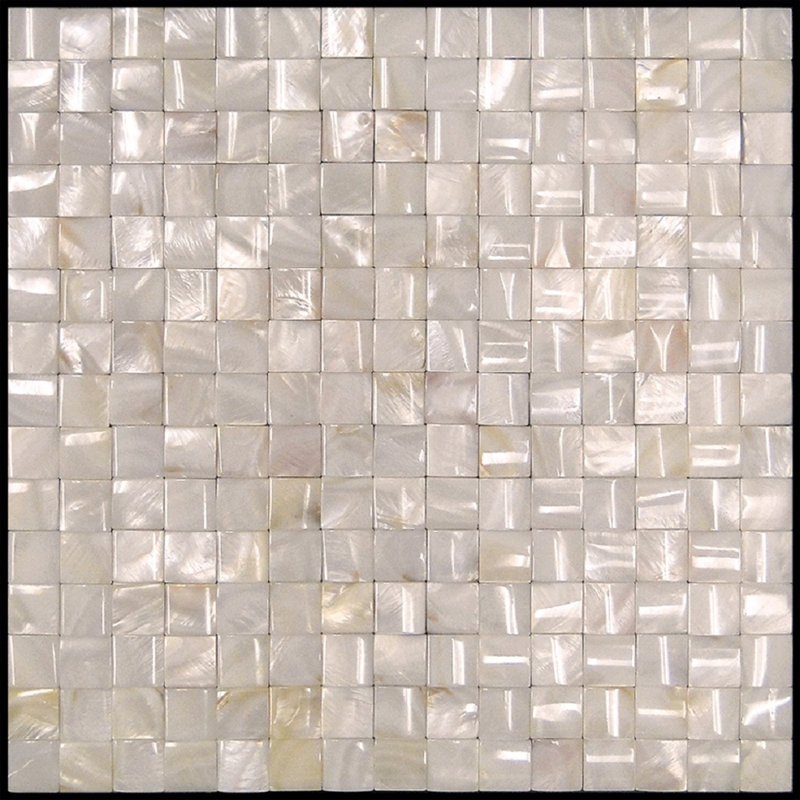 12" X 12" Textured Natural Shell Mosaic Tile