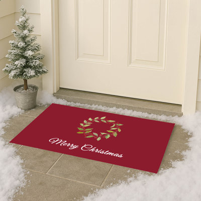 Paillasson Merry Christmas Holly