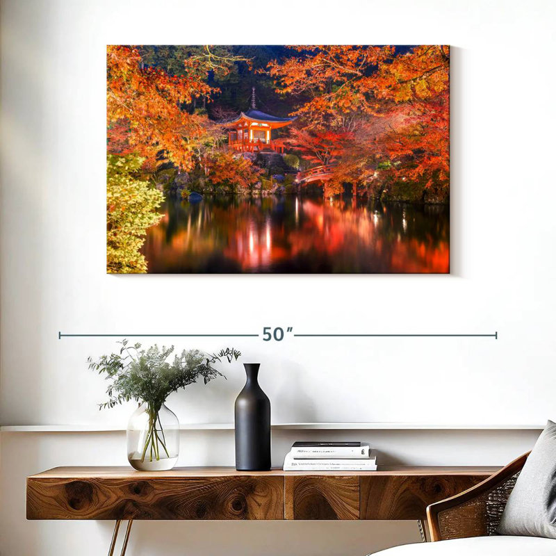 Adella Fall At Daigo-Ji Temple, 26" H x 39" W